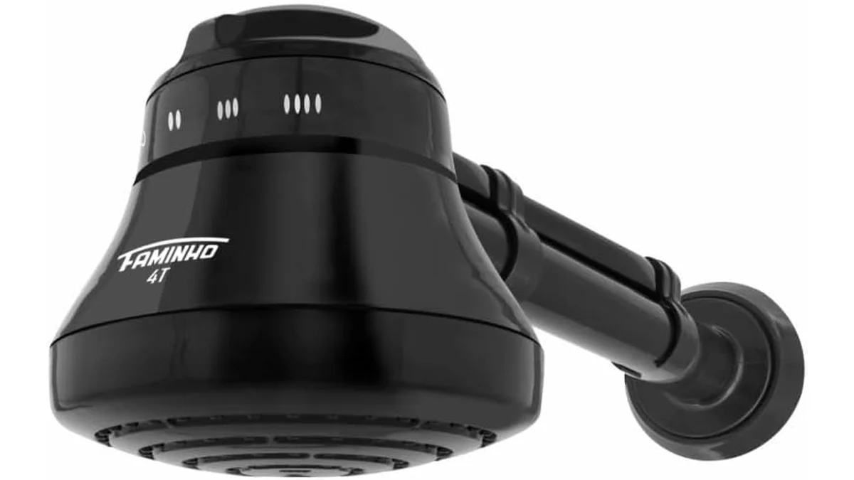 Fotografia do chuveiro CHUVEIRO ELÉTRICO - DUCHA FAMINHO 4T BLACK 220V 68 em 16:9 para comparação