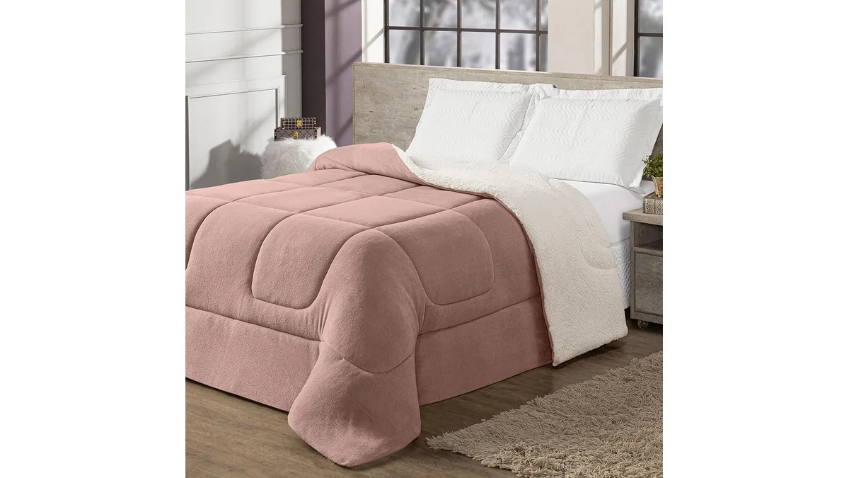 Fotografia do artigo Coberdrom Edredom Solteiro Sherpa Dupla Face Macio em 16:9 para comparação