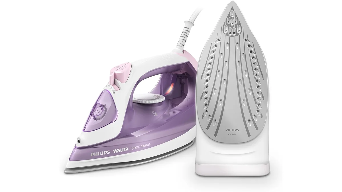 Fotografia do artigo Ferro a Vapor Série 3000 Philips Walita, Rosa, 1400W, 110v - DST3010/32 em formato paisagem para comparação