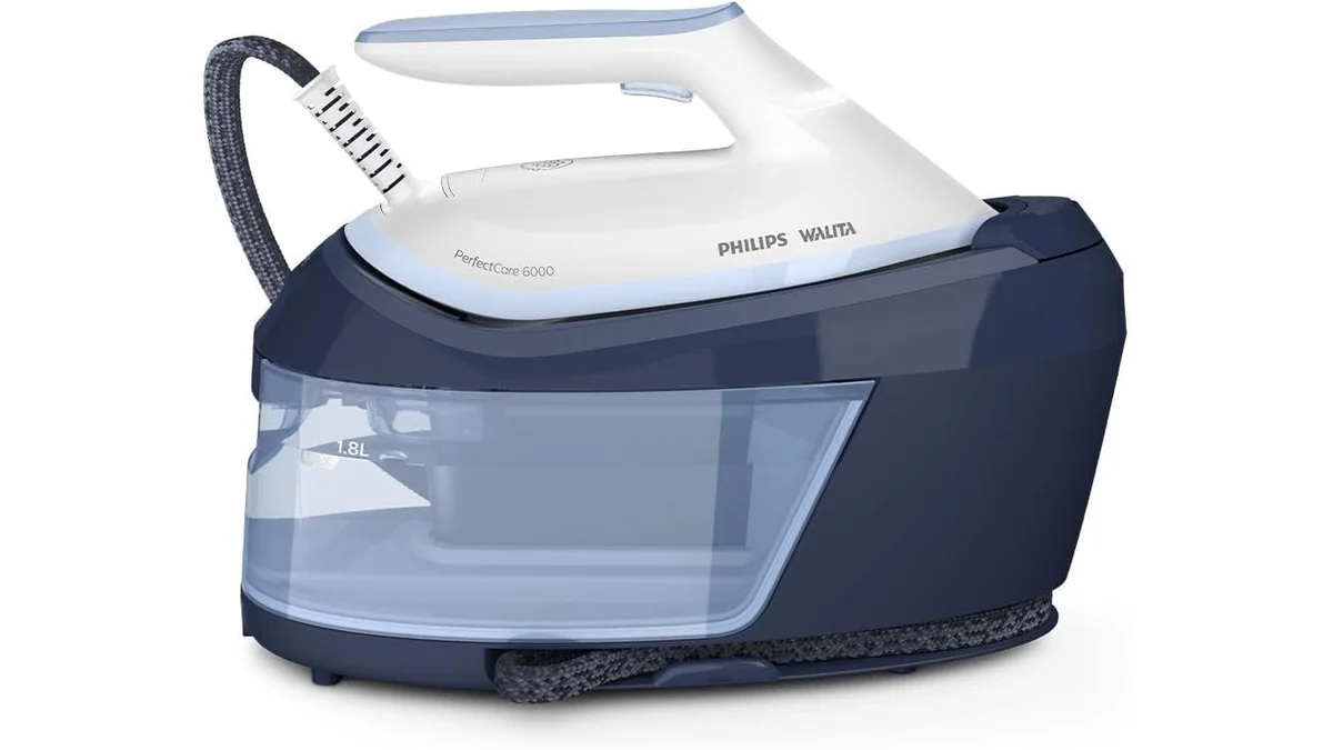 Fotografia do artigo Ferro de Passar PerfectCare Série 6000 Philips Walita Azul 1800W, 110v - PSG6026/22 em formato paisagem para comparação