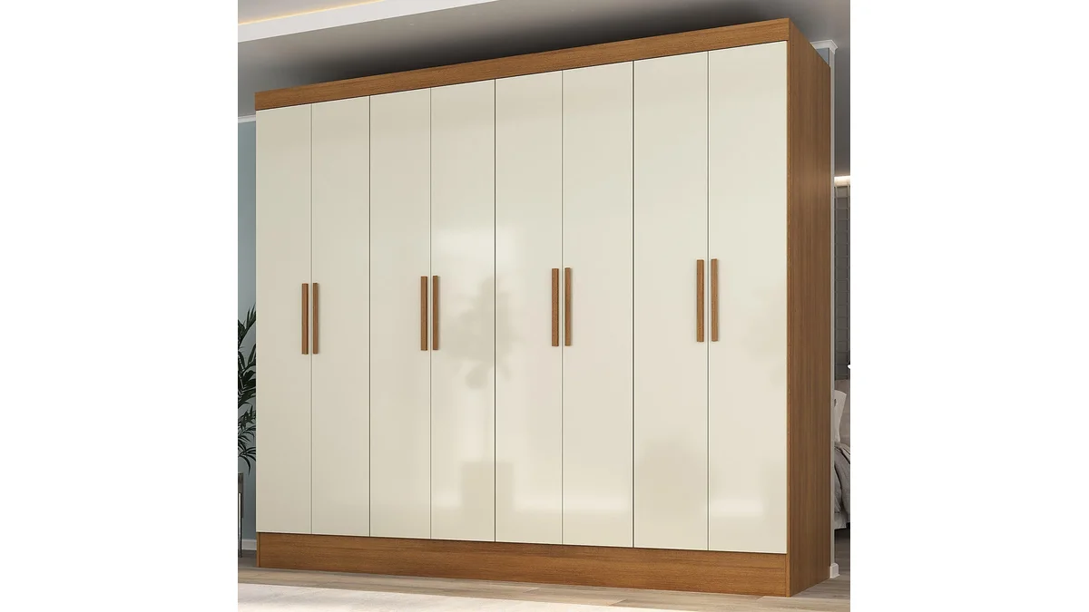 Fotografia do artigo Guarda Roupa Casal 8 Portas Jatobá Yescasa em 16:9 para comparação