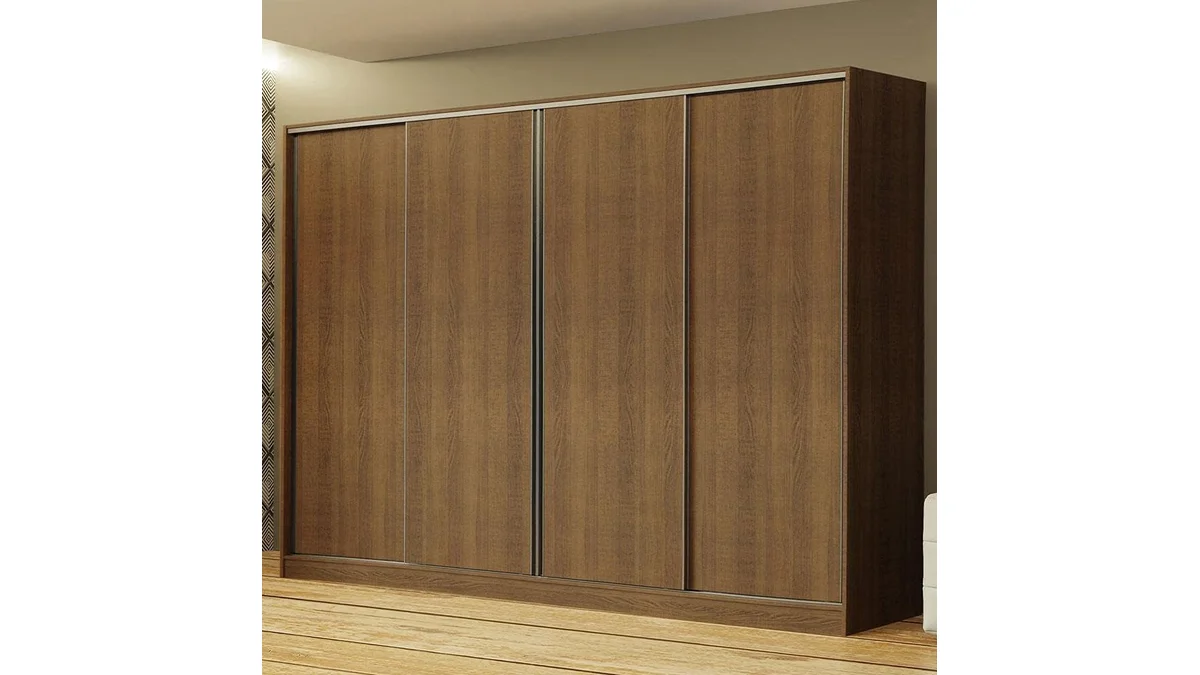 Fotografia do artigo Guarda-roupa Casal Madesa Apolo 4 Portas de Correr - Rustic em 16:9 para comparação