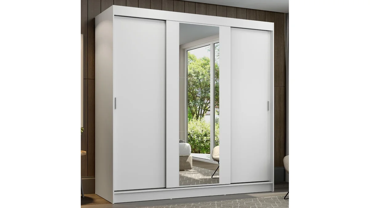 Fotografia do artigo Guarda-Roupa Casal Madesa Reno 3 Portas de Correr com Espelho em 16:9 para comparação
