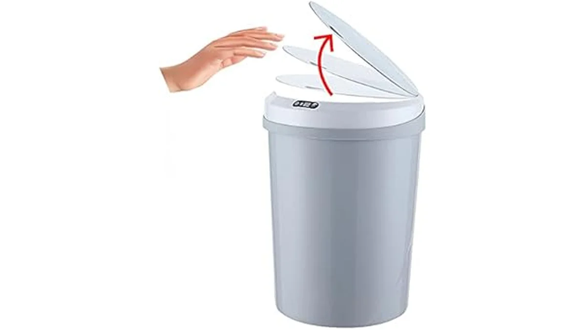 Fotografia do artigo Lixeira Automática 12 Litros Recarregavel via USB Sensor Frontal Lateral em 16:9 para comparação