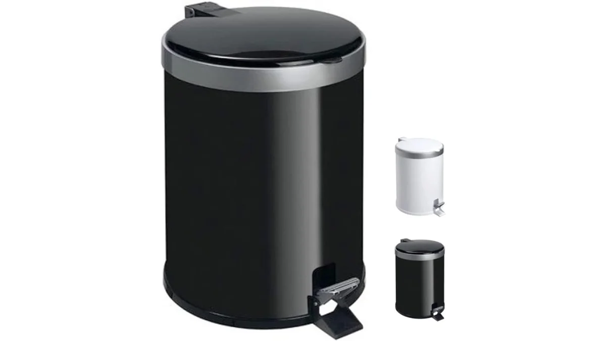 Fotografia do artigo Viel – Lixeira com Pedal Corpo e Tampa em Polipropileno com Aro Prata 5L em 16:9 para comparação