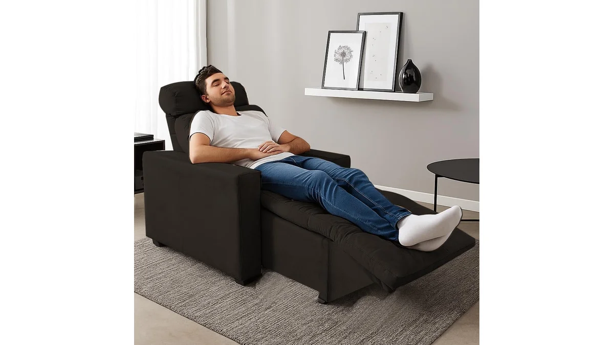 Fotografia do poltrona Poltrona Cadeira Do Papai E Mamãe Reclinável Retrátil Madri Marrom em formato paisagem 16 por 9 para comparação.