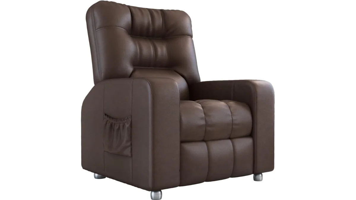 Fotografia do poltrona Poltrona do Papai Reclinável Azera Matrix Corino Marrom em formato paisagem 16 por 9 para comparação.