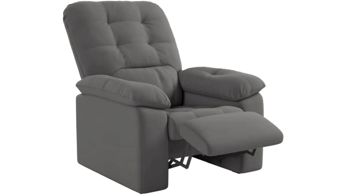 Fotografia do poltrona Poltrona Do Papai Reclinável Suede Veludo Estoril Capuccino em formato paisagem 16 por 9 para comparação. 9 para