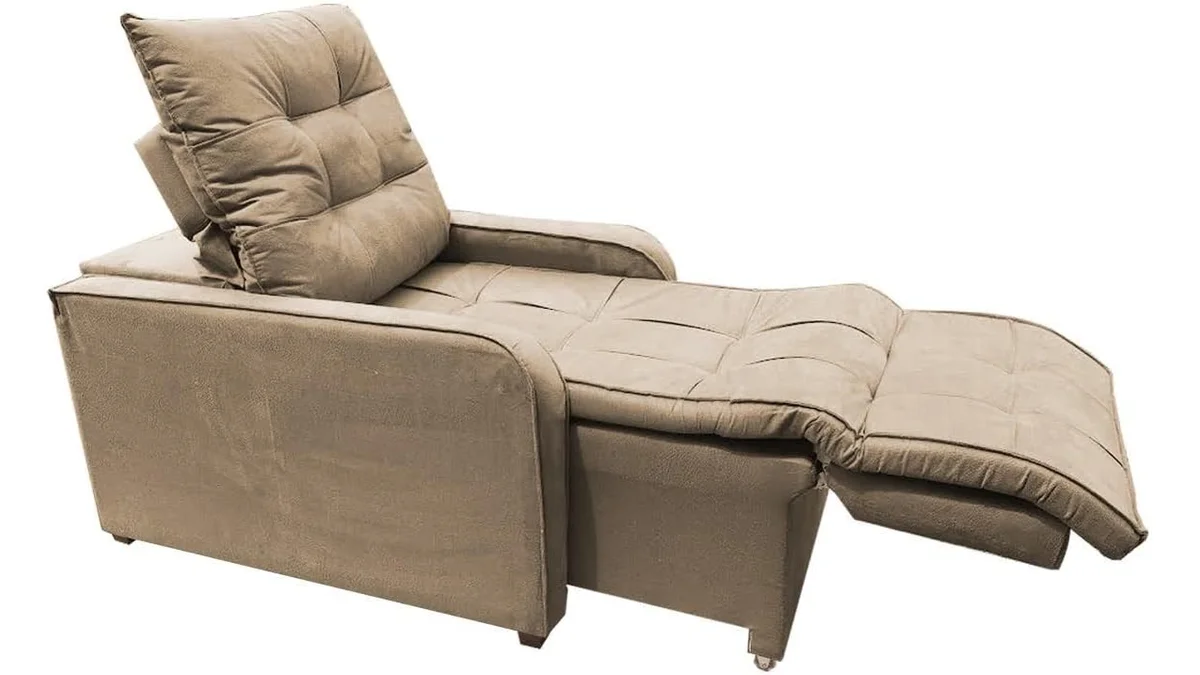 Fotografia do poltrona Poltrona Retratil e Reclinavel Com Rodape Regulavel Azera Capuccino em formato paisagem 16 por 9 para comparação.