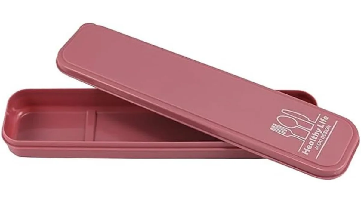 Fotografia do artigo Porta Talheres Para Marmita Individual Portátil Estojo Bolsa Na Cor Rosa em formato paisagem para comparação