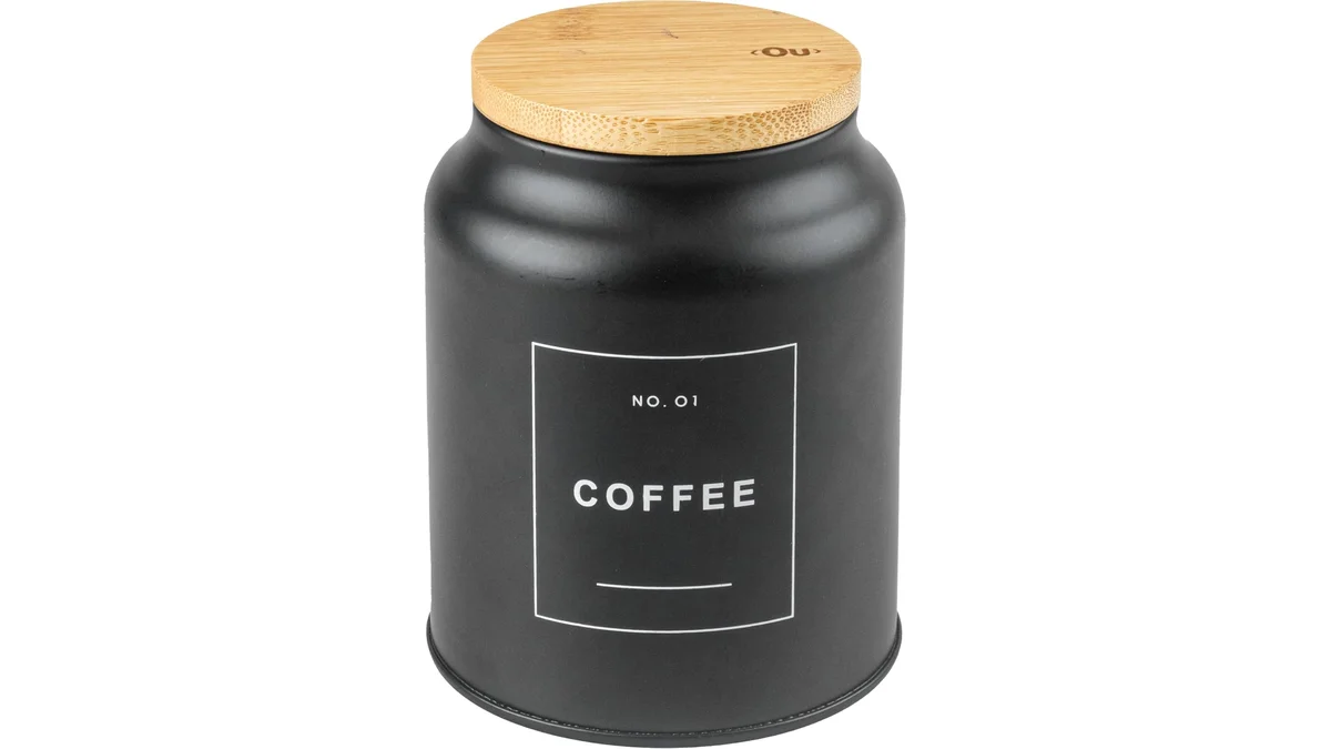 Fotografia do artigo Ou Pote em Metal Coffee 1,1L Preto Linha Sense em formato paisagem para comparação