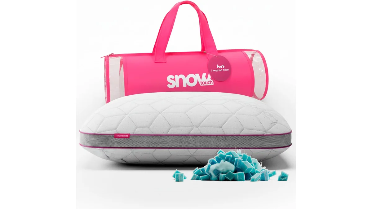 Fotografia do artigo Travesseiro Ajustável - I wanna sleep - Snow, flocos de espuma em 16:9 para comparação