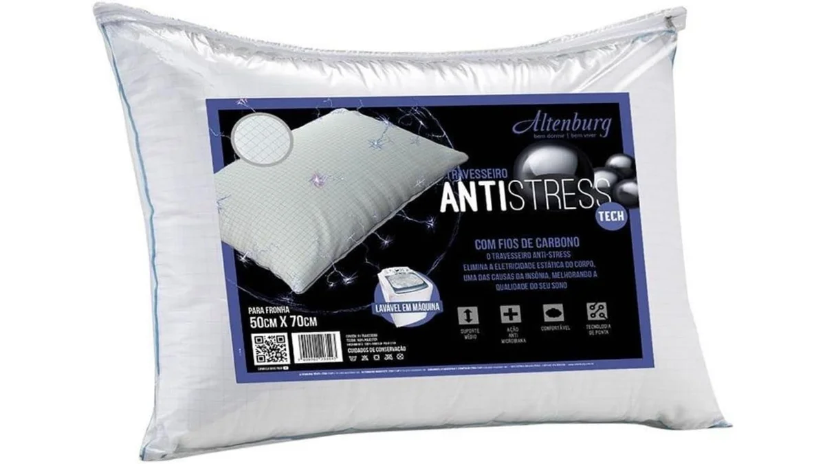 Fotografia do artigo Travesseiro Antistress 50 x 70 cm Branco - Altenbu em 16:9 para comparação