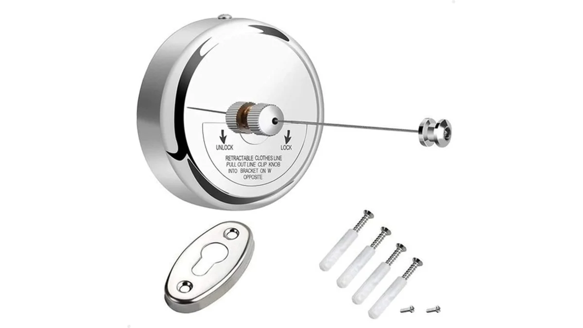 Fotografia do artigo Varal Retrátil Aço Inox De Parede 3 Metros em 16:9 para comparação