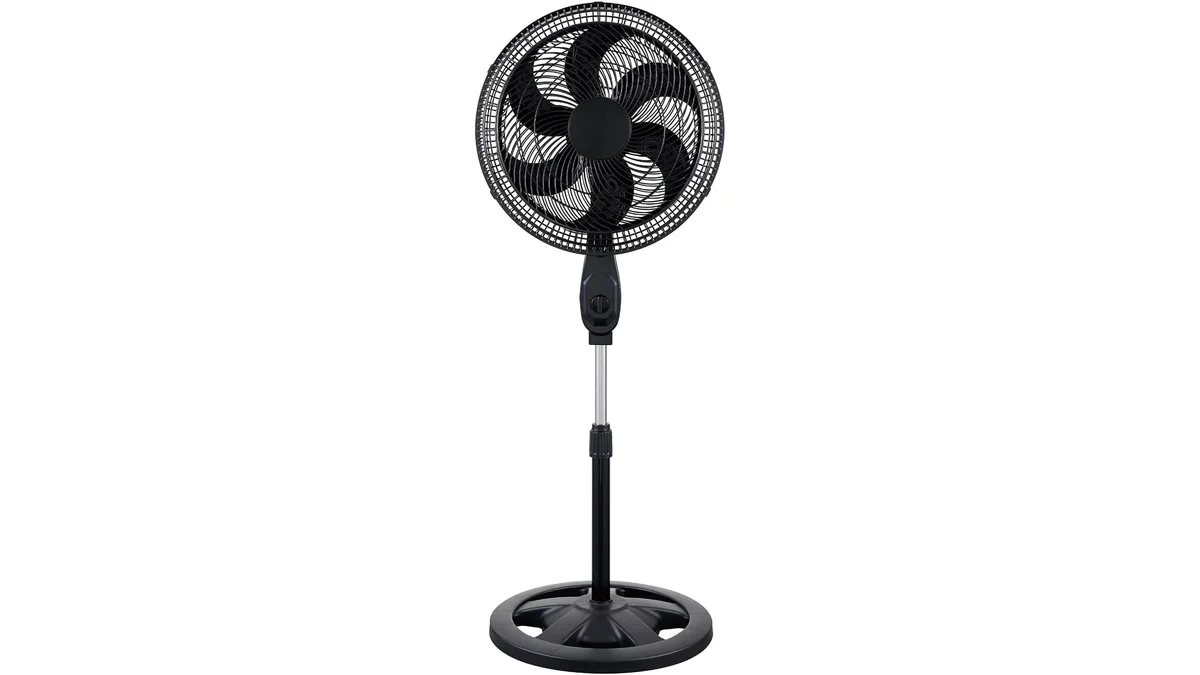 Fotografia do artigo HEPTA WORLD Ventilador de Coluna, Resfriamento, Silencioso, Design Slim para Casa Escritório (Preto, 110V, FS109) em formato paisagem 16 por 9 para comparação