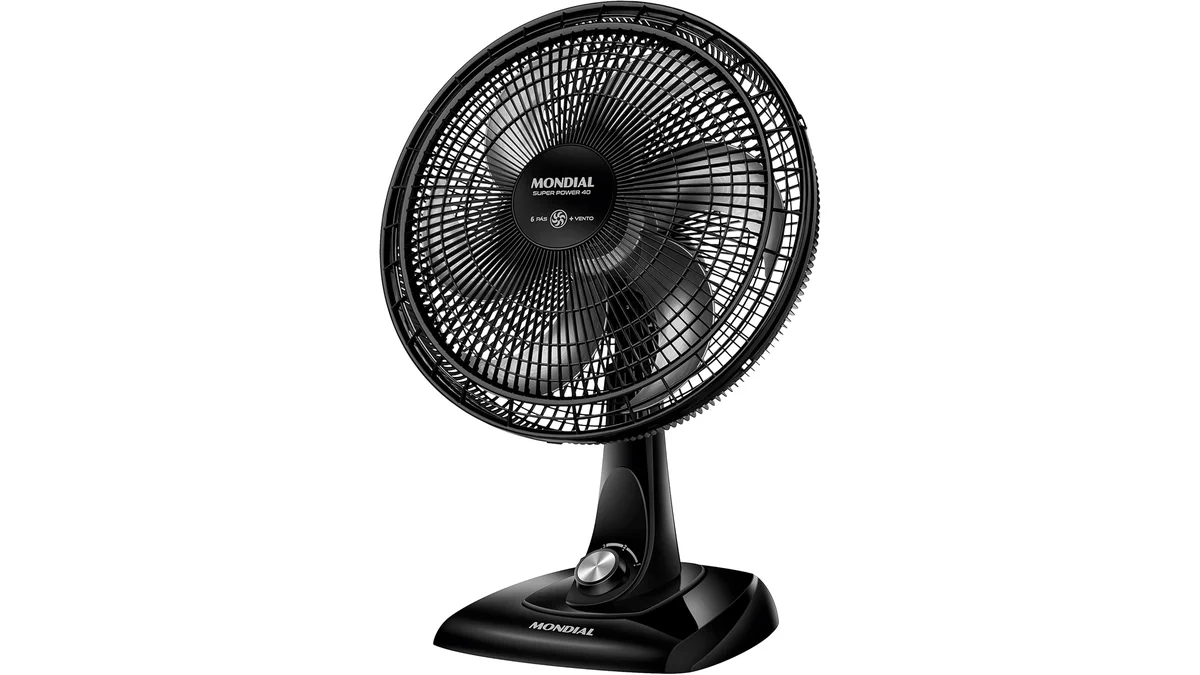Fotografia do artigo MONDIAL Ventilador de Mesa 40cm Super Power, Preto/Prata, 140W, 110V - VSP-40-B em formato paisagem 16 por 9 para comparação