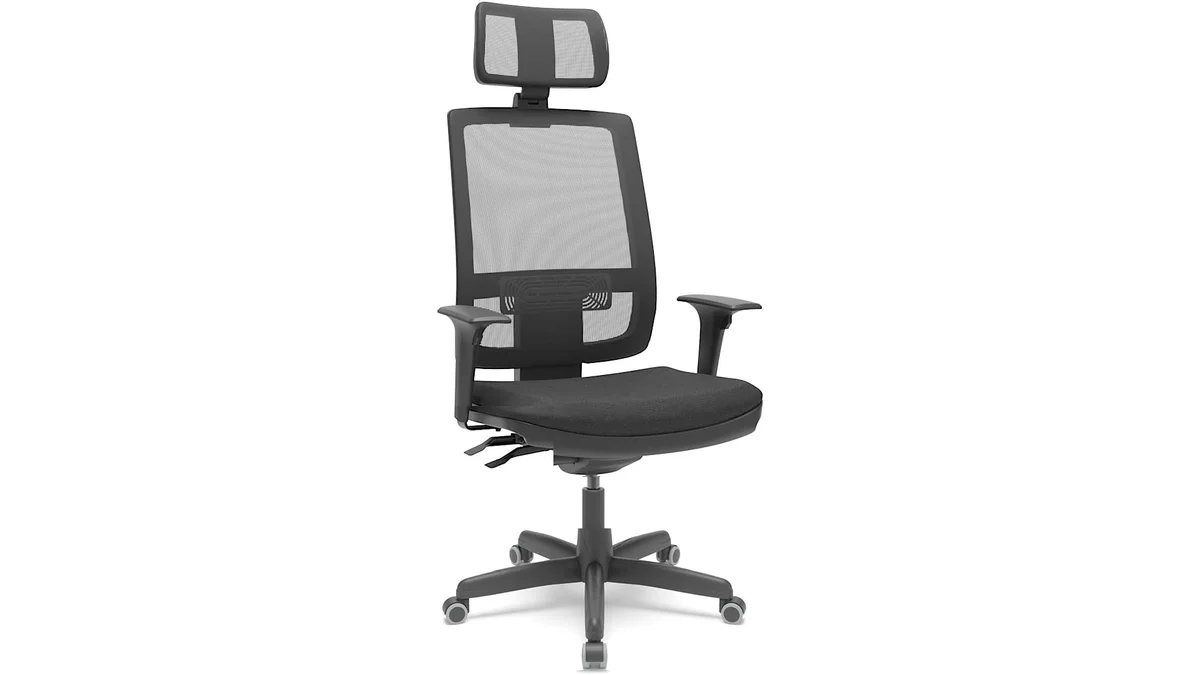 Fotografia do artigo Cadeira de Escritório Presidente Brizza Braço 3D Backplax Revestimento em 16:9 para comparação