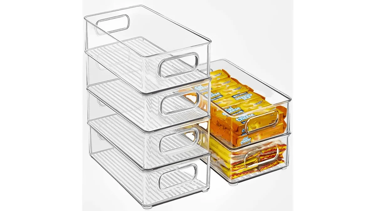 Fotografia do artigo Organizador Multiuso Modular Kit com 6 Geladeira Armários Despensa Lavanderia Alimentos Frutas em formato paisagem para comparação