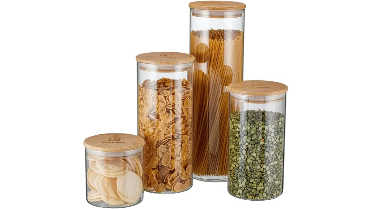 Fotografia do artigo Electrolux Kit 4 Potes de Vidro Herméticos Porta-Mantimentos com Tampa de Bambu em formato paisagem para comparação