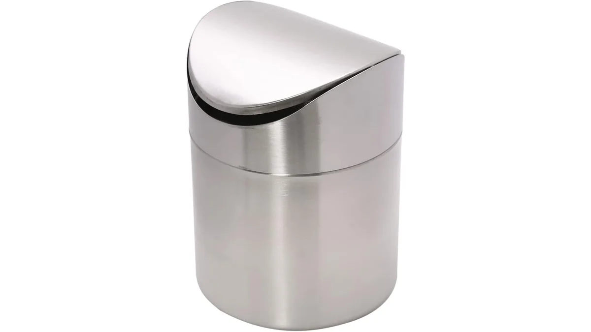 Fotografia do artigo Mimo Style, Lixeira de Pia Utensílio para Cozinha, Inox, 12x12x16cm - em 16:9 para comparação