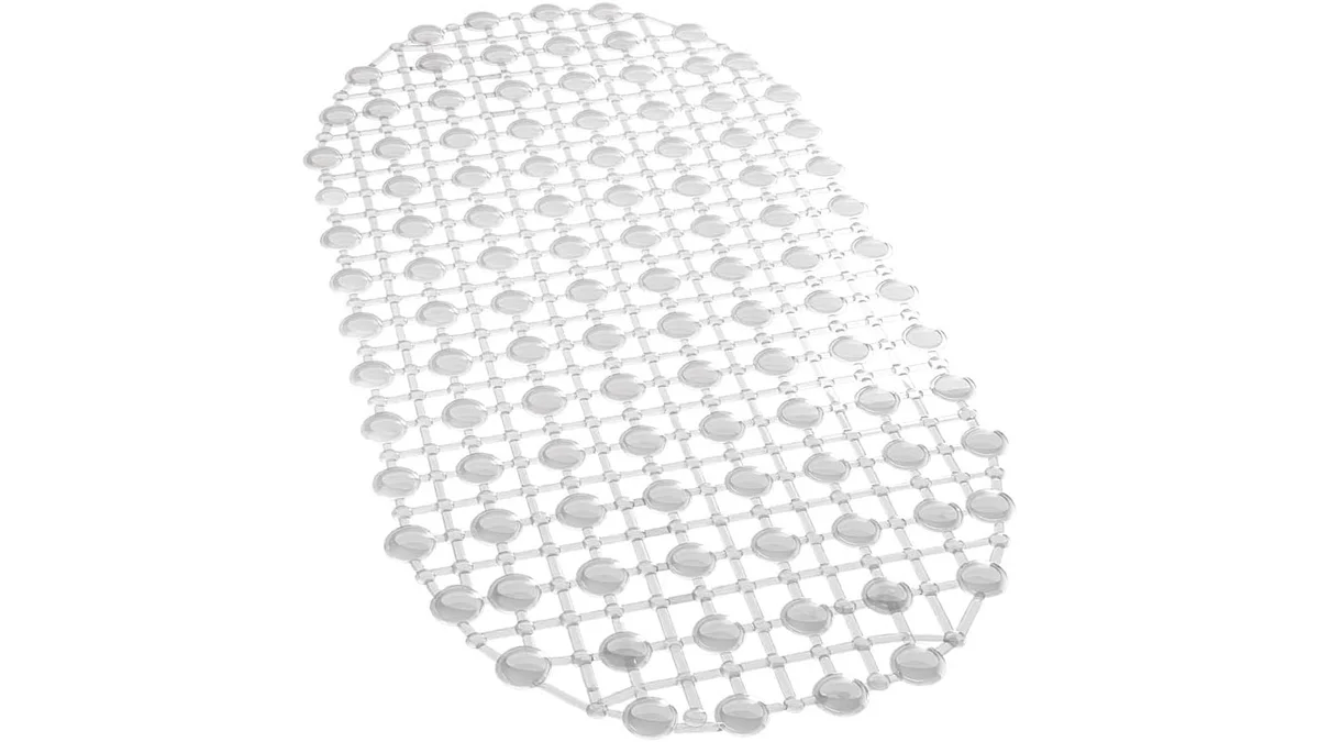 Fotografia do tapete LYOR em PVC 63 cm de largura, antiderrapante, em 16:9 para comparação.