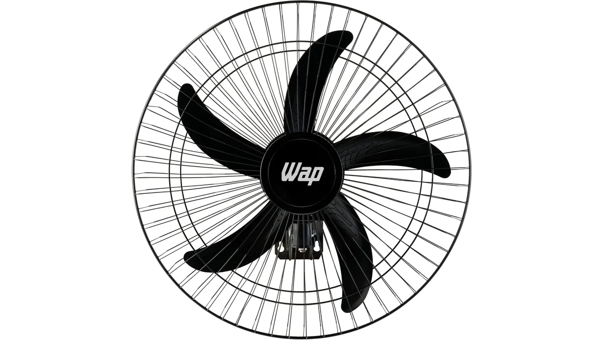 Fotografia do artigo WAP Ventilador de Parede Profissional RAJADA PRO 60, com 5 Pás e 3 Velocidades, 135W Bivolt em formato paisagem 16 por 9 para comparação